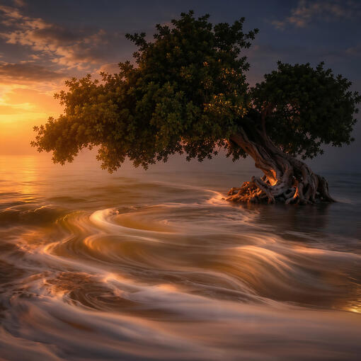 Swirling ocean